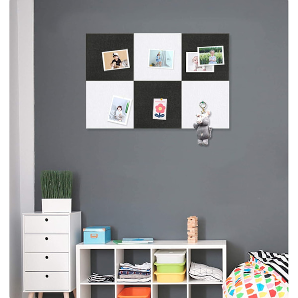 Yoillione Felt Pin Board för sovrum Kontor Hem, Bulletin Black