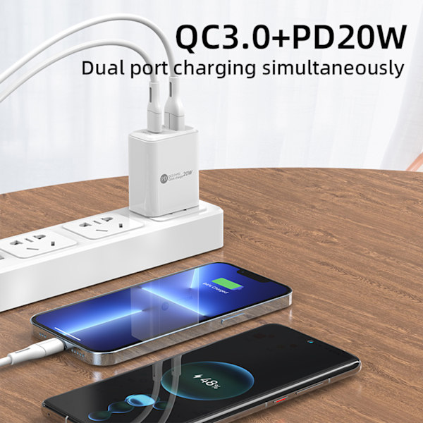 USB-C Snabbladdare Snabbadapter Plug Reseadapter Konverter