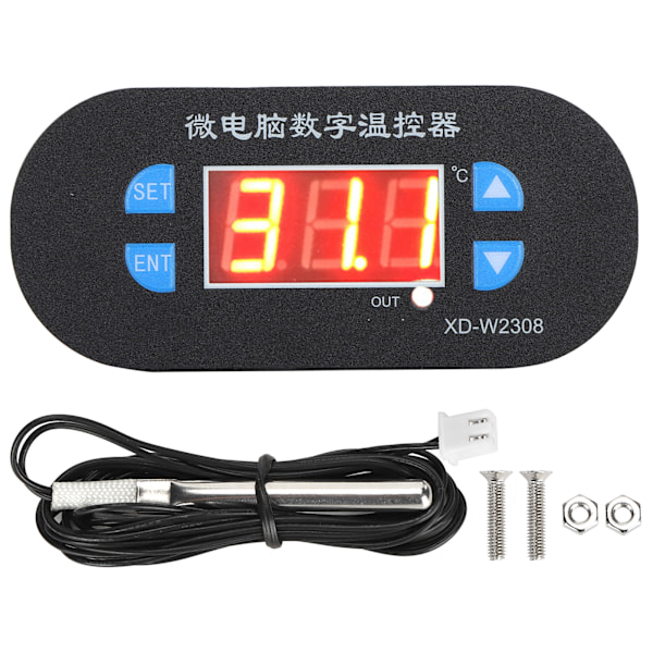 Digital display temperaturregulator 0-300℃ Hög precision justerbar termostat 220V