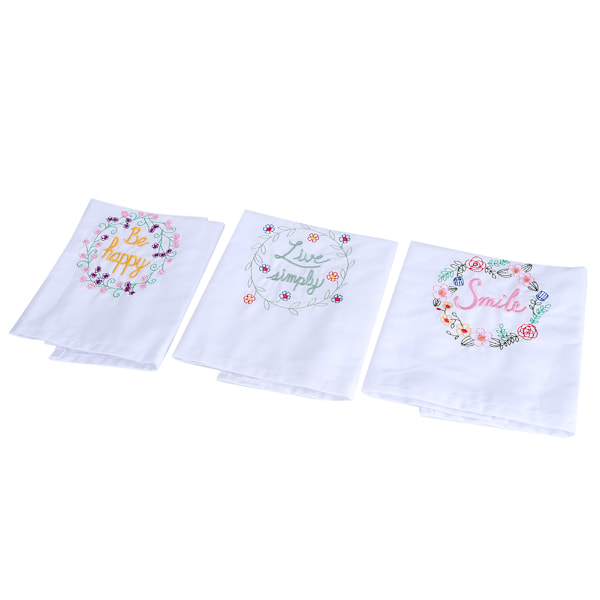Broderade Servetter Set, Vår Sommar Trädgårdstema Handdukar, Utsökt Hantverk Säkerställer Bra Vattenabsorption för Eleganta Matupplevelser