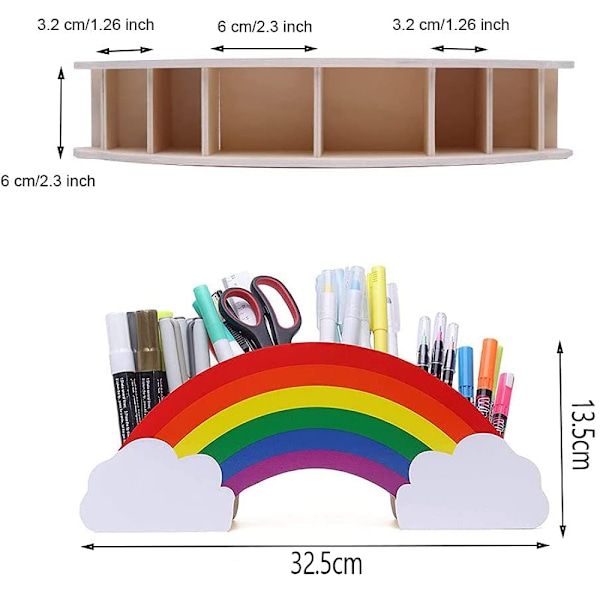 Kynäpidike, Rainbow kynäteline, puinen työpöytäpidike, Creative kynäteline, Creative kynäpidike, pöytäjärjestäjän tarvikkeet, kynille