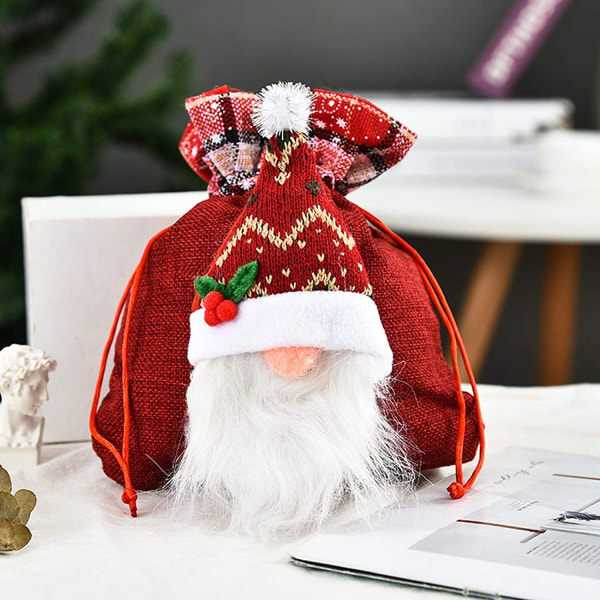Harlotte Christmas 3D Svenska Tomte Gnome Godispåsar Xmas