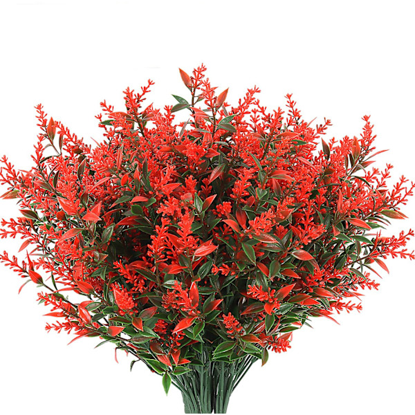 8 Bundter Kunstig Lavendel Blomsterplanter UV-resistent Faux