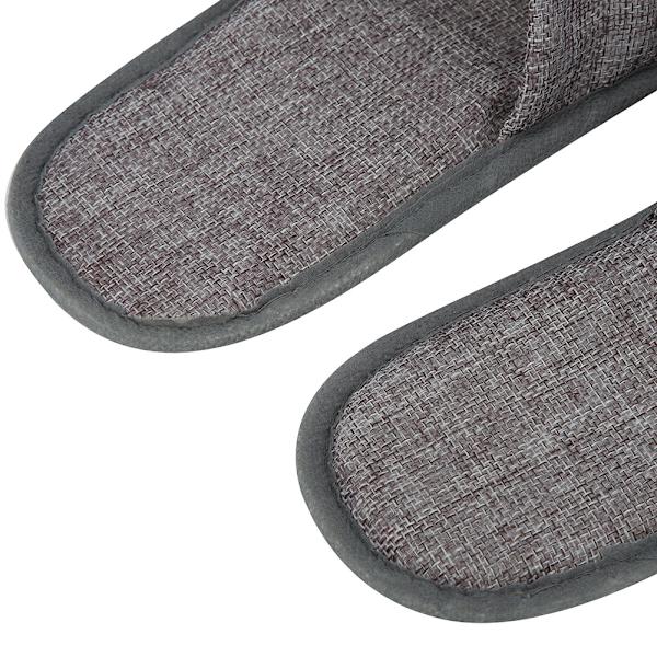 10 par engångstövlar för inomhusbruk, engångstövlar för hotell, reseslippers (grå)