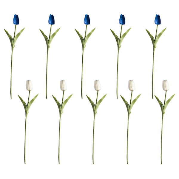 10 stk. PU kunstige tulipaner ægte touch kunstige blomsterarrangement