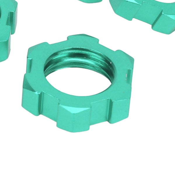 4st 12mm till 17mm Hjul Hex Adapter Professionell Aluminiumlegering RC Hex Adapter för Traxxas Slash för Rustler för Stampede 1/10 RC Bilar Grön