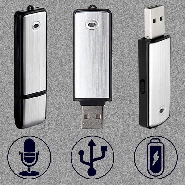 Dold Mini Digital Diktafon 8GB Inspelningsenhet Silver Voice Recorder