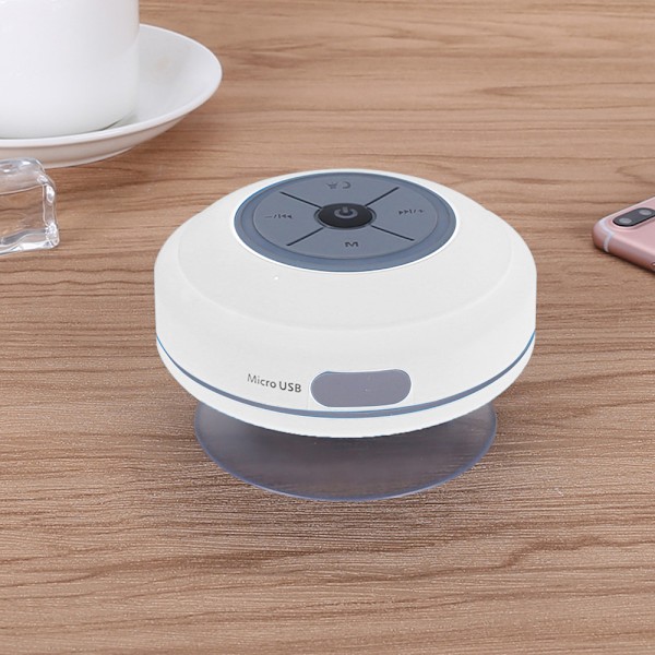 Vattentät Bluetooth LED-högtalare för dusch - kraftfulla sugkoppar