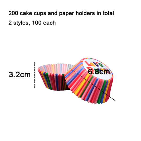 200 stk. cupcakeforme i fedtfri bagepapir