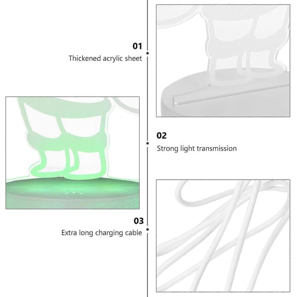 LED Natlys Julemand Formet Lampe 2 Stk til Julebrug