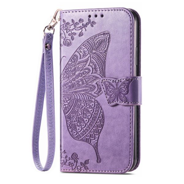 PU Læder Stativ Kortholder Strap Flip Cover til iPhone 14