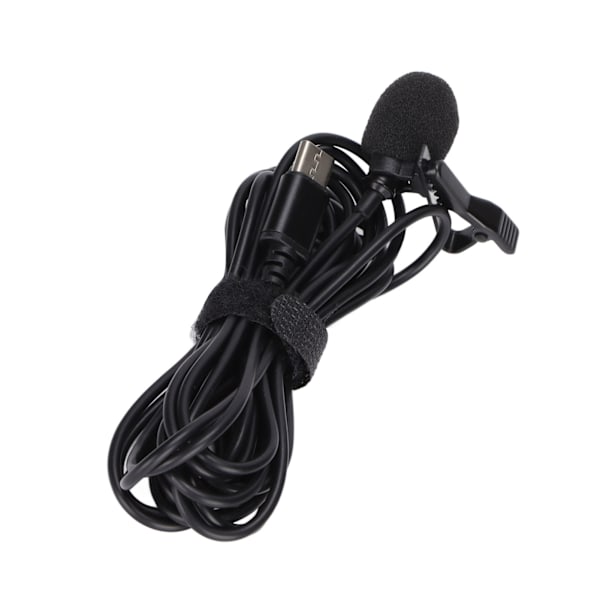 USB C-mikrofon extern lapel-klämma mikrofon kompatibel för smartphone PC-videokamera kameror