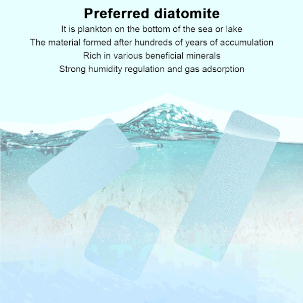 Vandabsorberende diatomit drikkeunderlag, diatoméjord