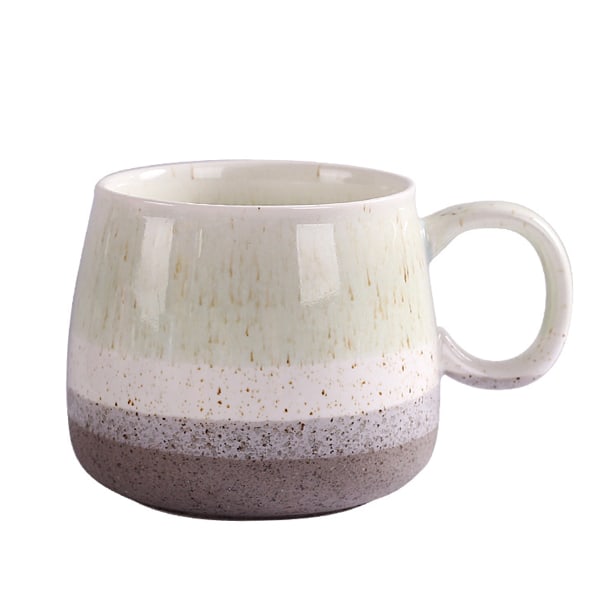 Keramisk stor latte kaffekopp set om 2 för latte, cappuccino, 400ml diskmaskin och mikrovågsugn säker.