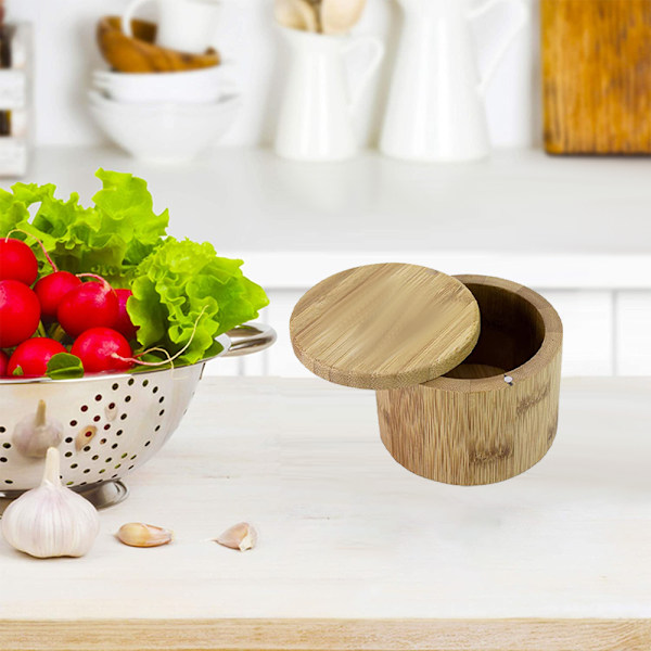 Totally Bamboo Salt Cellar Bamboo Förvaringslåda med Magnetisk