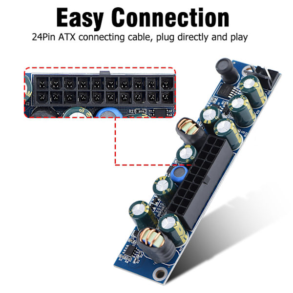 DC 12V 120W PSU Computer PC Strømforsyning Modul med 24Pin ATX/ DC Indgangskabel Holdbar