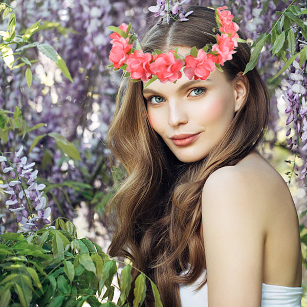 Flickor Blomster Hårband Hårkrans Blomster Hårkläder Foto Rekvisita med Justerbart Band