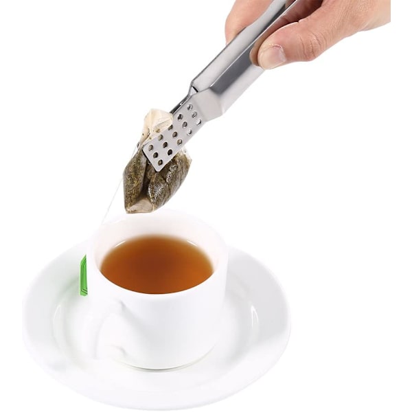 1 st rostfritt stål tepåse klämma örtteinfuser metall