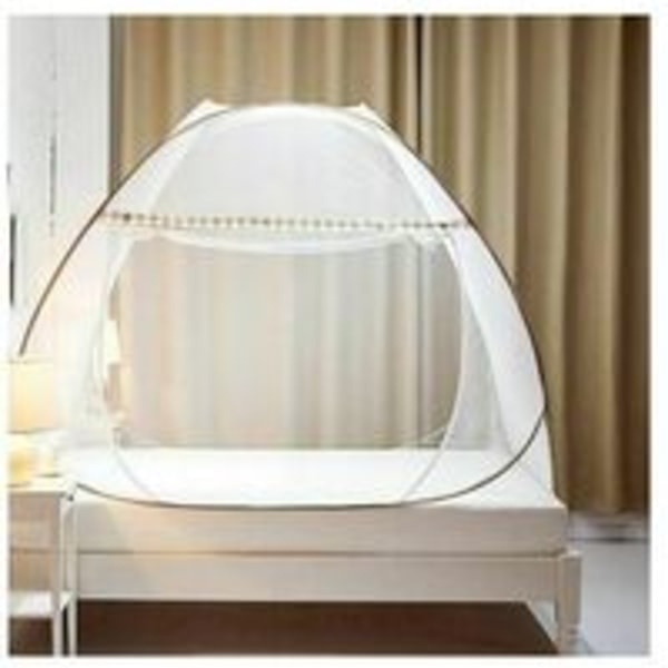 Fällbar säng Myggnät Pop Up stort Myggnät Dme tält enkel dörr Camping Myggnät gardin lätt att installera för sovrum 100Cm (B) 190Cm (L)