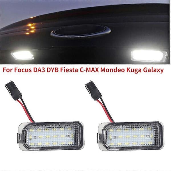 2 stk. nummerpladelys 12V LED-nummerblinklys til Focus DA3 DYB Fiesta C-MAX Mondeo Kuga