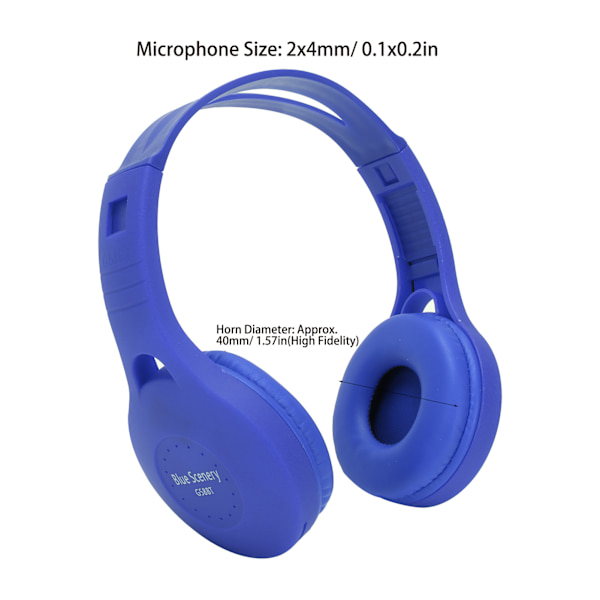G58 Hodemontert Bluetooth-headset Bluetooth 5.0 Stereo Bluetooth-headset for Sportsbruk (Blå)