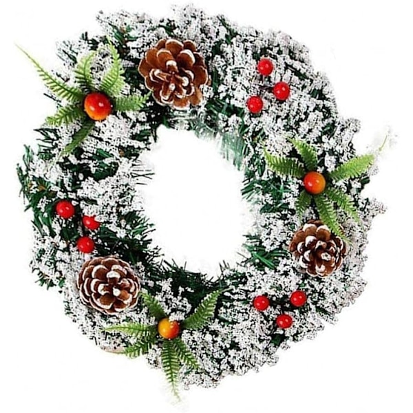 Håndlavet julekrans i kroneform