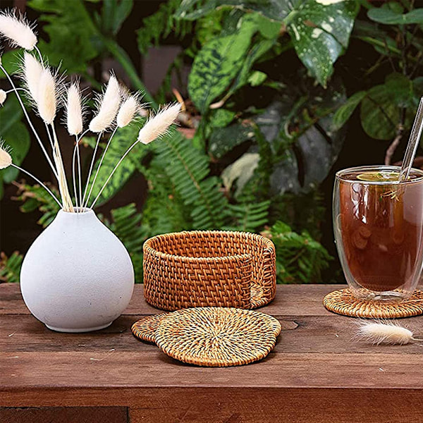 Rattan-alustat, tyylikkäät käsintehdyt punotut alustat, juhlalomiin