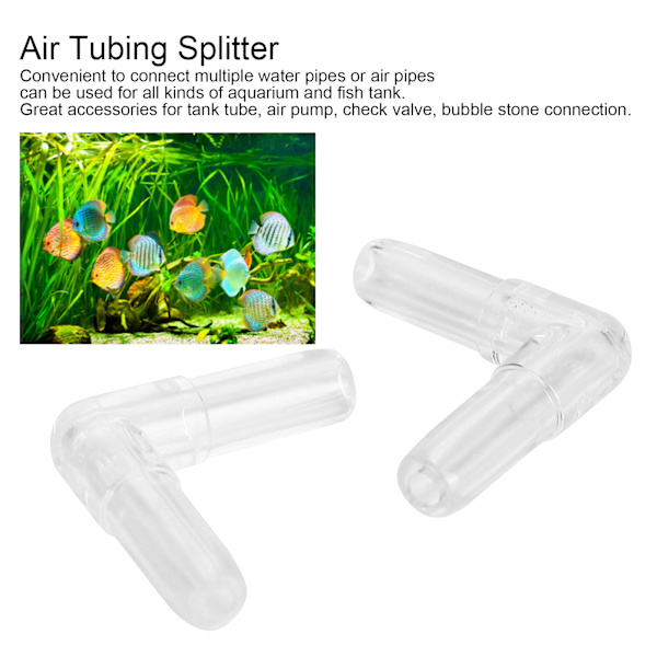 30 stk. 4MM Akvarium Fisktank Luftledning Splitter L Form 3 Vejs 4 Vejs Adapter Konnektor Krystal L Form