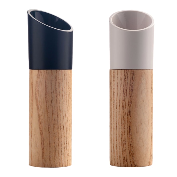 Salt and Pepper Grinder Set, Manual Wood Pepper Mill & Salt