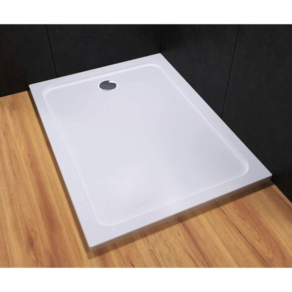 Ekstra flat dusjrenne 90 mm - Avløpshullsett for dusjbrett,