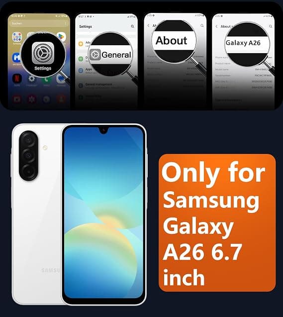 FNTCASE for Galaxy A26 5G Case, Magnetic Matte Translucent, Military Grade Drop Protection, Slim Rugged Shockproof Case Light blue