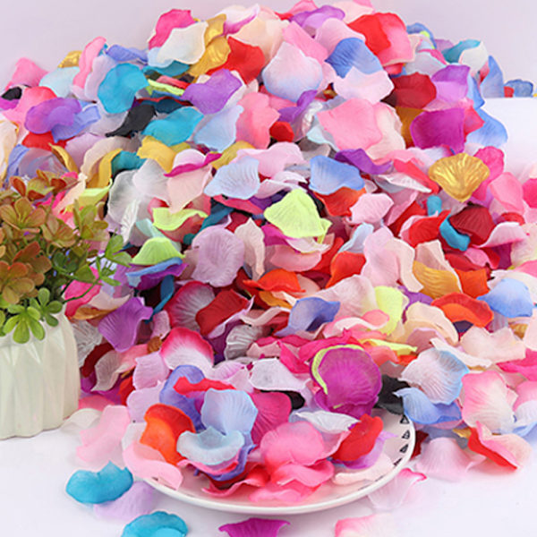 1000 stk kunstige blomsterblad av rose for bryllupsdekorasjon,