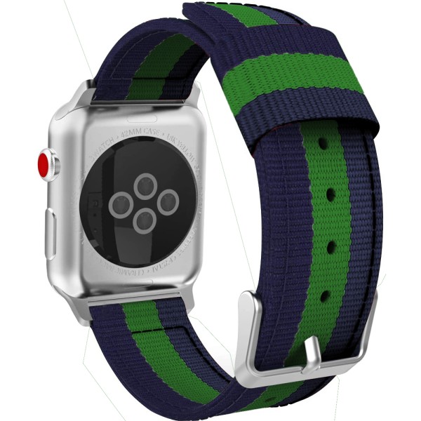 Kompatibel med Apple Watch-armband, fint vävt nylon justerbart