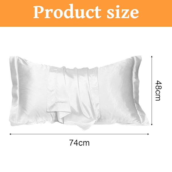 Siden Satin Örngott, Standardstorlek 50 x 75 cm Naturligt Rent Siden Örngott, Supermjukt Kylande och Andningsbart Örngott för Hår och Hud
