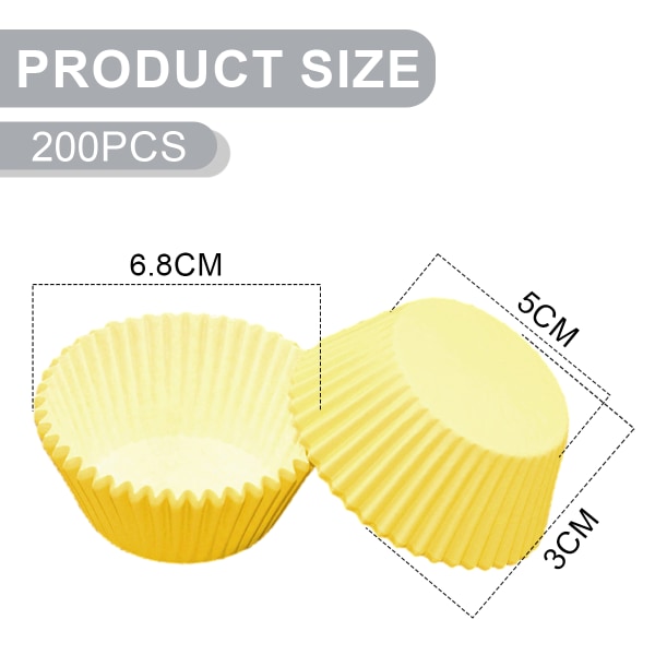 Cupcake-forme - Standard fedtsikret papir muffin bageforme, kagepapirsholdere