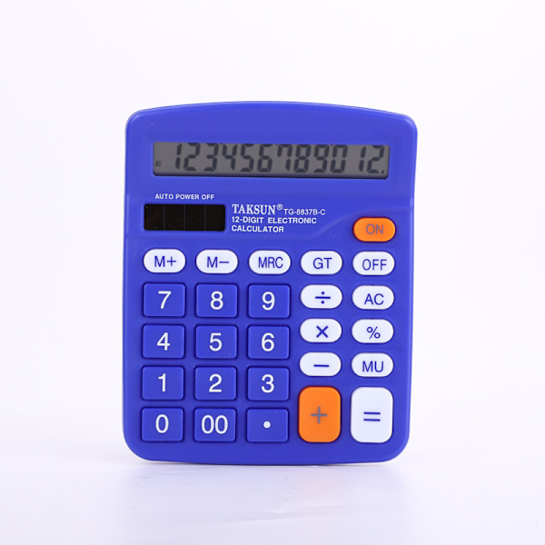 Desktop lommeregner 12 cifre med stort LCD-display og