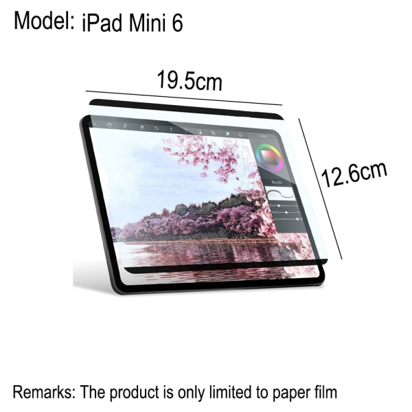 Like Paper Screen Protector Kompatibel med iPad, Magnetisk ipad mini 6