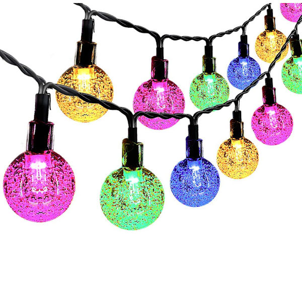 50 LED Solar Fairy Lights utomhus, 7M färgglada utomhuskristall B