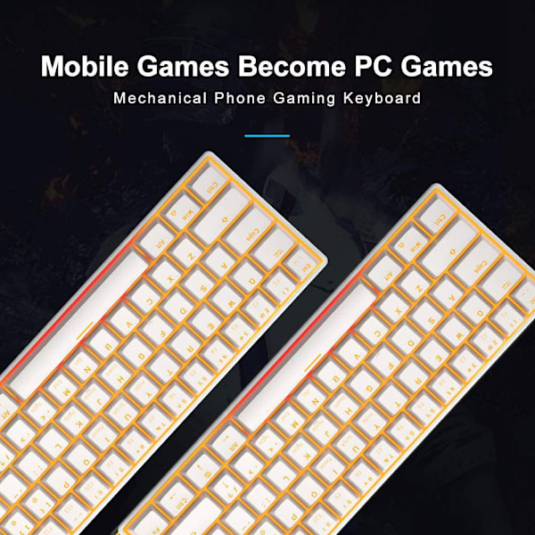 60% mekaaninen näppäimistö langaton mobiilipeli näppäimistö taustavalaistu langallinen LED mini kompakti näppäimistöt yhteensopiva Android PC kannettavan kanssa
