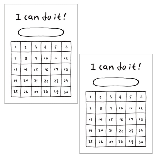 2 stk. To Do List Notepad 65*x89mm, Simpel tjekliste,  Sød