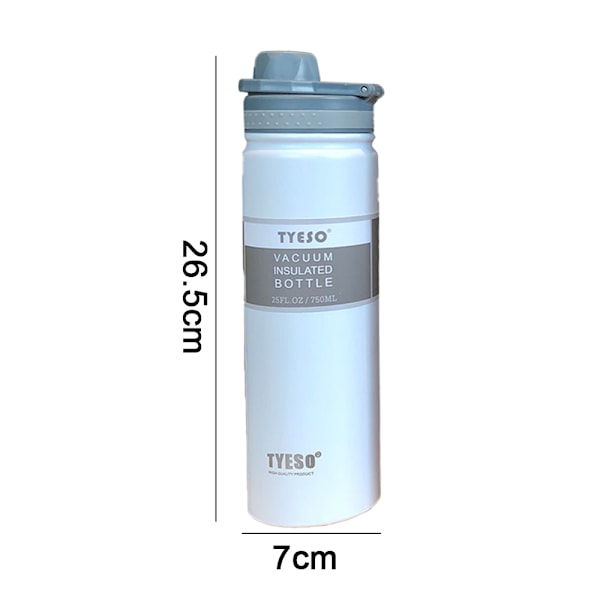 Skinny Shaker Flaske - Rustfri Stål Shaker Flaske - Isoleret