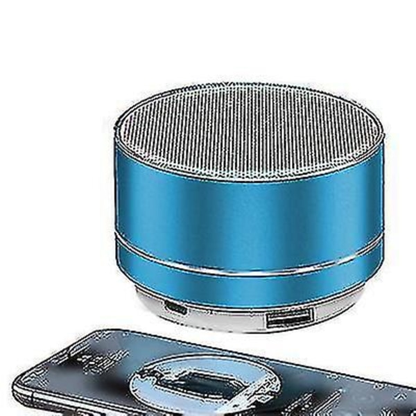 Trådløs Bluetooth-højttaler Tf Usb Aux Support Audio Loudspeaker(blå)