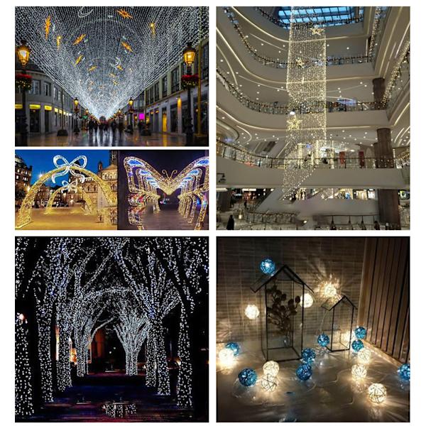 Solar String Lights, 65,6 fot 200 LED 8 Patterns, Christmas Str blue