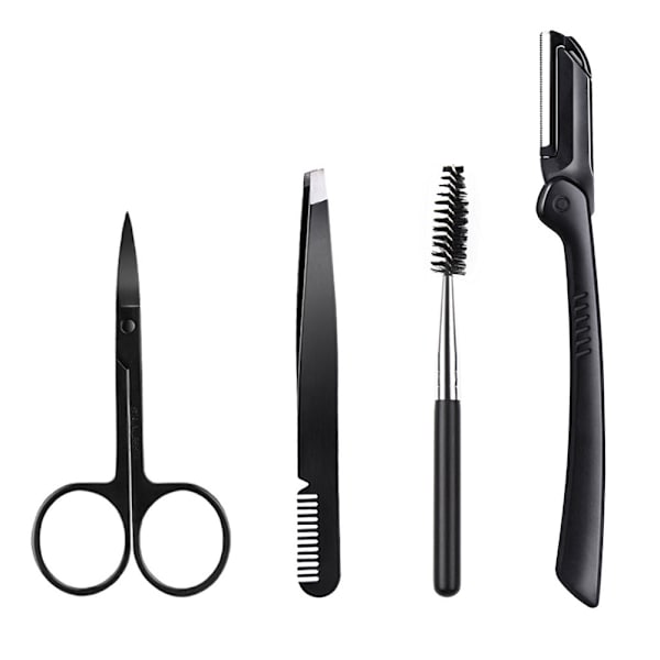 Multifunksjonelt øyenbrynsbarberingssett, øyenbrynspleiesett, øyenbrynsklippersett for kvinner og menn