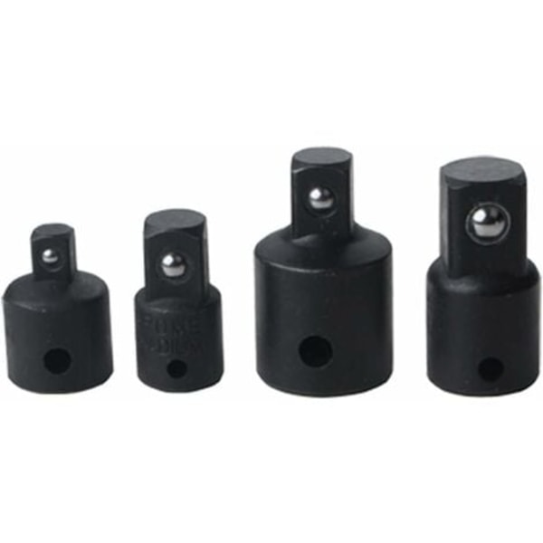 4-osainen hylsysovitin, jatko- ja supistusvaihdeadapteri, hylsyille ja 1/2\" 3/8\" 1/4\" työkaluvinkkeille