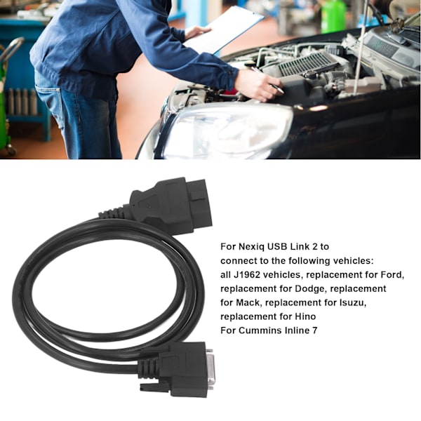 Nexiq USB Link 2 OBD2 -kaapeli 493113 vakaalle yhteydelle, Plug and Play Cummins Inline 7:lle