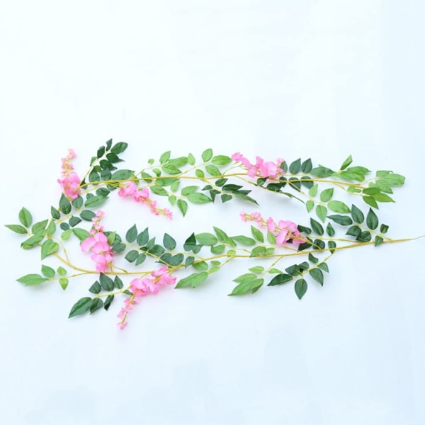 4st Simulerad Wisteria Flower Vine, Vacker, Rosa