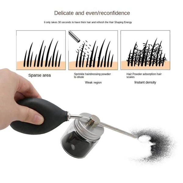 Aluminiumlock Talc Puderblåsare Puff Barber Talk Dispenser