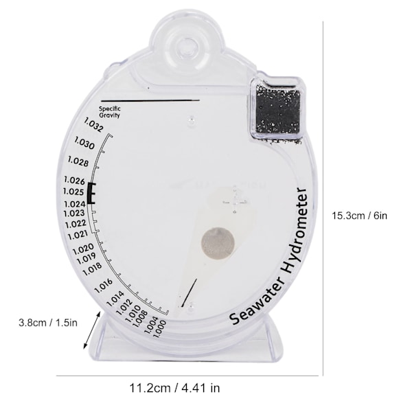 Sjøvannshydrometer Saltholdighet Spesifikk Tyngdekraft Test Saltvannskonsentrasjon Akvarietestverktøy(HD T H018 )