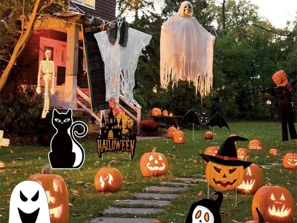 Halloween decoration hanging decoration ghost mask scream skeleton phantom 90 cm 74